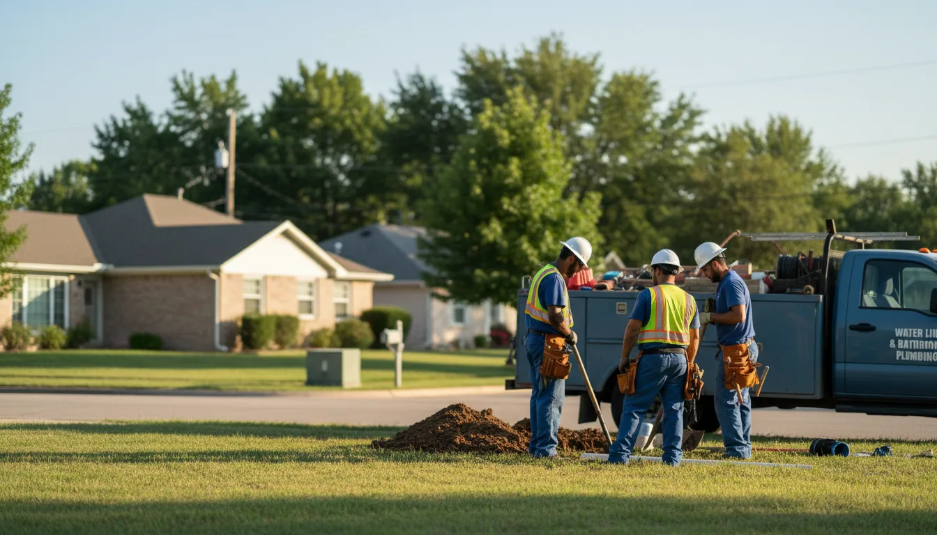 Residential water line and bathroom plumbing service in Fairview, OR